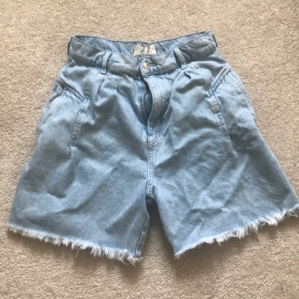 Denim MIDI Shorts